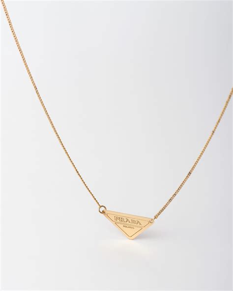 prada logo gold|gold prada necklace dupe.